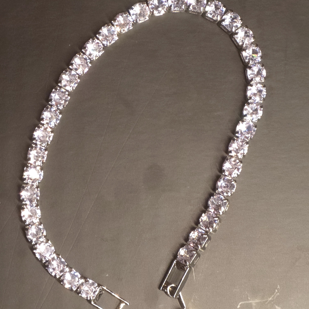 Classic Cubic Zirconia Tennis Bracelet Silver 7"